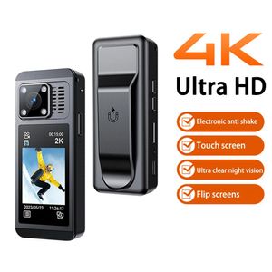 Kameras 4K HD Action Kamera Tragbare Body Cam 2 Zoll IPS Bildschirm Outdoor Fahrrad Motorrad Helm Kamera Reisen Radfahren vlog Digitalkamera