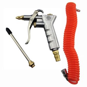 wholesale Air Duster Compressor Dust Removing Gun Blower Brass Nozzle Adapter with Coiled Spiral Hose Fittings ZZ