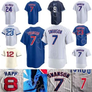 Custom men S-4XL 2023 kids 7 Dansby Swanson Jersey 24 Cody Bellinger Seiya Suzuki Andrelton Simmons Nick Madrigal Marcus Stroman Willson Ian Happ Jason Baseball