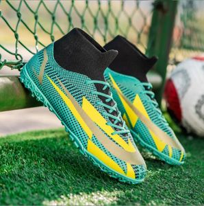 New Men Shoes Football Boots Training Sports Sneakers Overdoor Lawn AG/TF Qualidade confortável Tamanho leve suave 35-45