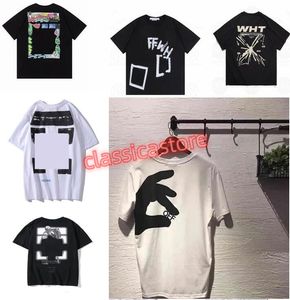 2023 Neue Mode Luxurys Offes Kleidung Herren T-Shirt und Frauen lose Tees Tops Man Casual Street Graffiti Hemd Sweatshirtoff Herren T-Shirts Offs White DS2