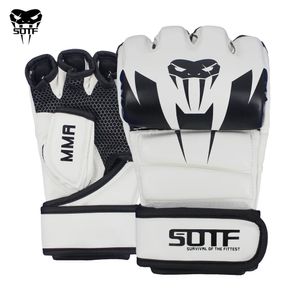 SOTF Beyaz MMA Zehirli Yılan Çok Molor Boks Eldivenleri MMA Eldivenleri Tiger Muay Thai Muay Thai Boks Dövüş Eldiveni Sanda Pads Box240115