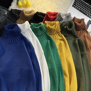 Maglioni da uomo Uomo lavorato a maglia maglione di cashmere dolcevita pullover a maniche lunghe spesso inverno e autunno maglioni maschili abbigliamento D57