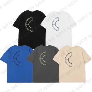 2024 Tişörtler Erkekler İçin Tişörtler Yaz Üstleri Tasarımcı Mens Tshirt Klasik Taş Desen Adası Baskı Moda Günlük Kısa Kol Yuvarlak Boyun Pamuk Tişört