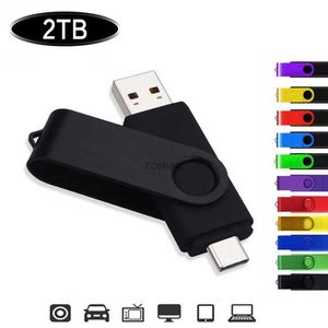 USB Flash Drives Nowy dysk flash USB 2 TB DEF Drive 3 w 1 Pendrive 2TB metalowy dysk Memoria CEL Prezent USB Dift do telefonu/samochodu/telewizora Freel2101