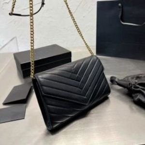 Tasarımcı Çanta Bayan Cüzdan Siyah El Çantası Caviar Çantalar Altın Zincir Çanta 23cm Klasik Flep Tasarımcı Omuz Çantası Lüks Crossbody Çanta Tasarımcı Çantalar Woc YSLBAG MODA