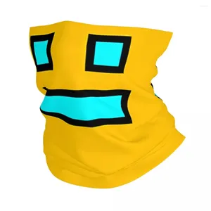 Lenços amarelo geometria bandana pescoço gaiter motocicleta clube traço jogo rosto cachecol balaclava caminhadas unisex adulto inverno