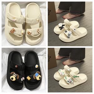 Big Eyed Sandals Soft Womens Summery New Eva tjock botten Anti Slip Home Furnishings Odless Feet utomhus inomhus Två utdragen toffel på skor 35-40 EUR