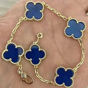 Vanly Pulseras Cleefly Marca de Lujo Love Clover Diseñador Charm Pulsera para Mujer Piedra Púrpura Pavo Consistente Tenis Nail Teachers Joyería de Boda 3k18