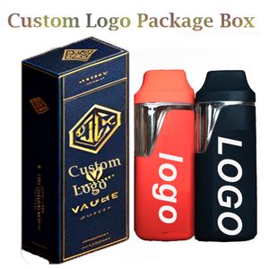 カスタマイズされた1.0ml 2.0ml Vapeペンポッド使い捨て電子タバコの厚いオイル空のペン充電式280mahバッテリー蒸気カスタムロゴディスプレイパッケージボックスマイラーバッグ