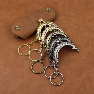 10Pcs 5CM Metal Coin Purse Frame For Bag With Key Ring Hardware Kiss Clasp To The Wallet Clutch Bags Sew Accessories 240115