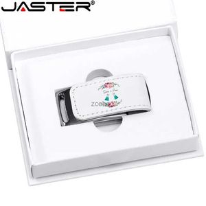 USB-флешки JASTER Custom для подарков 2.0, флэш-накопители 64 ГБ, 32 ГБ, 4 ГБ, 8 ГБ, 16 ГБ, кожаный USB-накопитель + белая коробка (более 1 шт. бесплатно)