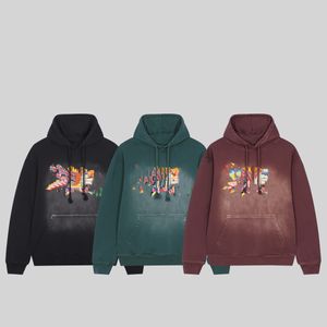 Cool Hoodie Cartoon Pattern Pullover Luxury Brand Casual Sportswear Hoodie Pants Set Fashion letter print decorated thick Ink-tinged leisure goes with everything