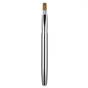 Camp Furniture Retractable Lip Brush Tool Compact Portable Metal Shell Makeup Flexible Lipstick Gloss