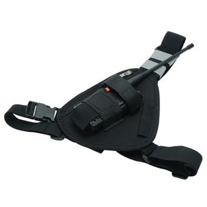 حقيبة راديو Talkie ، Walkie Talkie Portable Step Bag Bage Black مع حزام قابل للتعديل لصيد ألعاب Paintball Cs