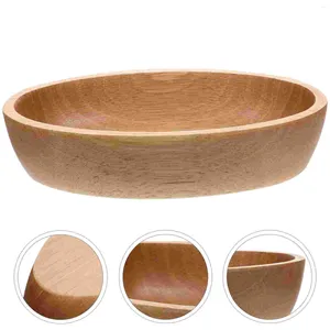 Dinnerware Sets Wooden Bowl Boat Shaped Fruit Plate Child Vintage Wedding Decor Oval Tray Basket