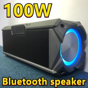 Högtalare Caixa de som 100w High Power Högtalare Homeater TWS 3D Stereo Subwoofer Sound Box Outdoor Wireless Portable Bluetooth Högtalare