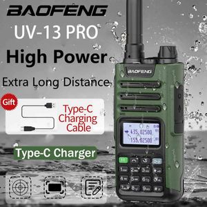 Talkie Baofeng Uv13 Pro Ham Radio 16 Km Long Range Distance Dual Band 999 Channel Typec Charging Walkie Talkie Upgrade Uv5r Uv10r