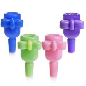 Ciotole di vetro per cavello di bong 14 mm Maschio Bongs Piece di ciotola di vetro Tubi d'acqua Pig Bongs Bongs Fumo Tubi Accessori