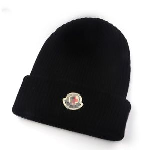 Beanie-Designer-Mütze, luxuriöse Designer-Mütze, verdickt, Herbst und Winter, einfarbig, Wollmütze, Damenmode, Gehörschutz, Strickmütze, Kälteschutz, warm