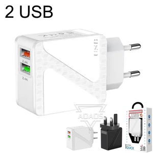 Podwójny adapter ścienny USB Szybkie ładowarki UE UK UK Adaptowane do iPhone Samsung Smart Phone