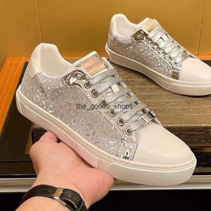 Luxus Designer Scarpe Plein Schuhe Turnschuhe Atmungsaktive Mesh Chaussure Phillip Metall Elemente Herren Casual Schuhe