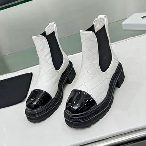 Jesienne zima nowe luksusowe designerki designerki Martin Boots francuska marka moda damskie kostki chelsea buty 8a wysokiej jakości skóra grube podeszwy buty śniegowe rycerz but