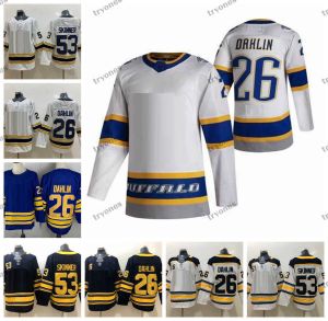 2022 maglie da hockey cucite retro retro Rasmus Dahlin Jeff Skinner Camicie alternative th Season Commemorative Maglia da hockey su ghiaccio vuota