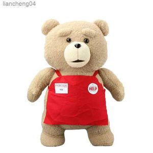 Plüschpuppen, 46 cm, TED-Plüschfilm-Teddybär, TED 2-Plüschpuppenspielzeug im Schürzenstil, weiche Stofftiere, Plüschspielzeug, Tier für Kinder, Geschenk