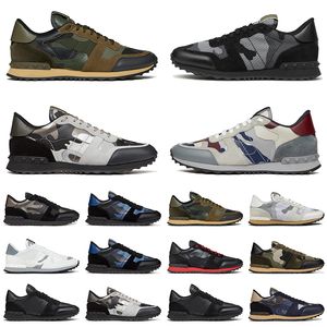 2024 Nuove scarpe da ginnastica Rockrunner Designer VT Scarpe da ginnastica San Valentino scarpa Vintage di alta qualità Camo Abito di lusso Scarpe casual Donna Uomo Sneakers tessuto mimetico Dhgate