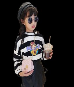 Designer Kid Diamond Lattice Purse Lady Style Girls Metal Letter Chain Messenger Sadel Bag Pu Leather Mini Single Shoulder Bags Kids Princess Wallet A78247776719