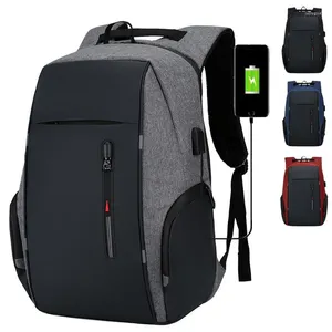 Backpack Large Capacity Waterproof Business Men School USB Charging 15.6in Laptop Bagpacks Travel Bag Pack For Male