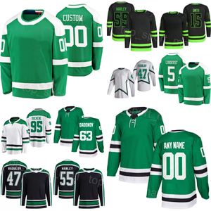 Donna Gioventù Uomo Hockey 95 Matt Duchene Maglie 47 Radulov 55 Thomas Harley 63 Evgenii Dadonov 5 Nils Lundkvist 15 Craig Smith 24 Roope Hintz Colore Nero Verde Bianco