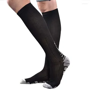Calzini sportivi da corsa per uomo e donna, supporto per tubo di compressione, nylon, unisex, per corsa all'aperto, calze a lunga pressione