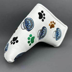 Magnet Putter Cover Cat Paw Headcovers Syntetiskt läderstängning Huvudskydd Passar alla större golf 240116