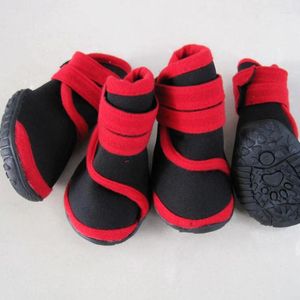 Hundebekleidung Winter Haustier rutschfeste Schuhe für mittelgroße große Hunde Warme Rindersehnen-Bodenstiefel Golden Retriever Tauchen Stoffstiefel XS-L