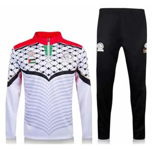 Jerseys de futebol Palestina Sweater White Tracksuit Sportswear Treinamento Terno