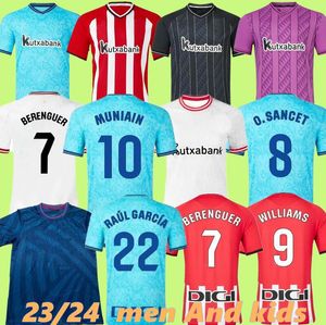 23 24 club Maglie di calcio UNIAI SIMON 2023 2024 MUNIAIN ATLETIC Bilbao Allona Williams Raul Garcia Villalibre Berenguer Shirt da calcio maglia Kit per bambini