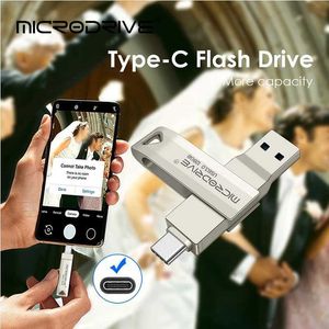 USB flaş sürücüler 2'de 1 OTG USB 3.0 USB-C Flash Pen Tahrik Bellek Çubuğu USB3.0 Flash Disk 128GB 256G 512G Tip C Pendrive Ücretsiz Gönderiml2101