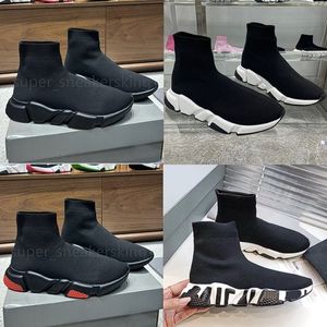 Triple S Erkek Kadın Örme Çorap Ayakkabı Tasarımcı Sneaker Hız Eğitmeni Kabartmalı Platform Eğitmenleri Lüks Açık Koşucu Spor Ayakkabı Boyutu 35-46