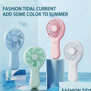 Handheld Small Fan Cooler Portable Usb Charging Mini Silent Desk Dormitory Office Student Gifts Drop Delivery Dheyn