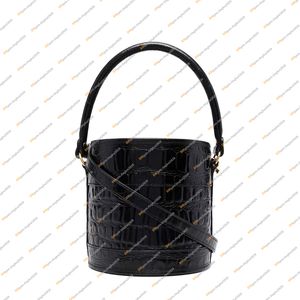 Ladies Fashion Designe Luxury Croc-embossed Patent-Leather Bucket Bag Shoulder Bag Crossbody TOTE Handbag Top Mirror Quality 686733 Pouch Purse