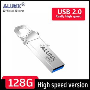 USB Flash Driving Alunx% 100 Orijinal Pendrive 128GB Bellek Çubuğu 32GB 4GB Metal USB Flash Drive 128GB Kalem Sürücü 64 GB 8GB USB Stick 16 GB