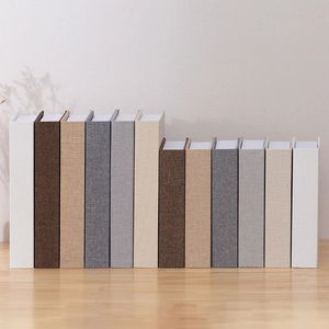 Livros decorativos de tecido de linho para quartos, estilo moderno, decorações falsas, enfeites de mesa de café, decoração adicional para casa 240116