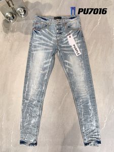 メンズジーンズパープルジーンズデザイナーデニム刺繍パンツファッションホールズボン米国サイズ28-40ヒップホップ苦しんでいるジッパーズボンロックリバイバルトゥルーメンジーンズjeansd5f1