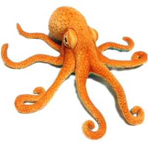 80cm LifeLike Octopus Plush Toy محشو بالحيوانات رمي ​​وسادة Seafloor Squid Squid Doce Decor