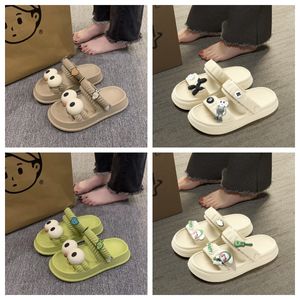 Big eyes sandals softy Womens Summery New EVA Thick bottoms anti slip home furnishings Odorless feet outdoor indoor Two pronged slippers shoes size 35-40