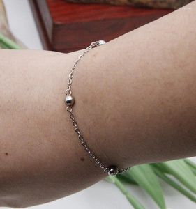 Charm Armband Fashion Gift Lady's Intervävd solid stålkul rostfritt armband