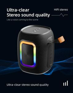 Alto-falantes portáteis sem fio Bluetooth Speaker portátil ao ar livre à prova d'água Subwoofer Super Long Battery Soundbox Indoor Desktop Mini-Steel Gun YQ240116