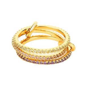 Gemini Spinelli Kilcollin Rings Brand Designer New in Luxury Fine Jewelry Gold och Sterling Silver Hydra Linked Ring